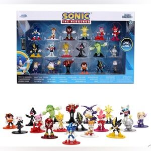 Sonic The Hedgehog" Set of 18 Diecast Figures Wave 2 "Nano Metalfigs" by Jada